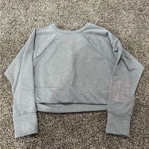 Nike Gray Cropped Sweatshirt